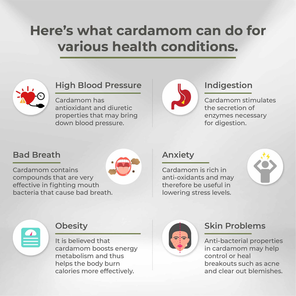 Red Grade 6-7mm Cardamom - Health Benefits - Emperor Akbar Cardamom