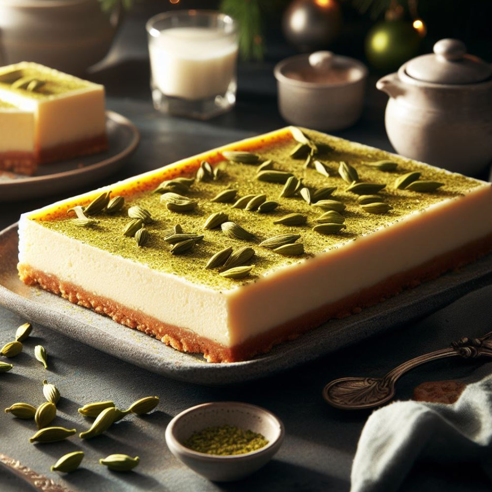 Cardamom Cheesecake Bars